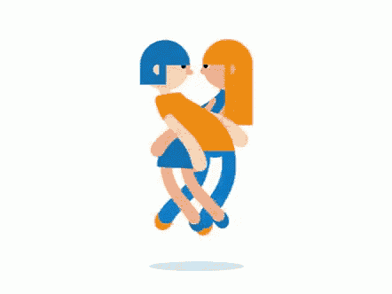 a man is carrying a woman in his arms and they are dancing together .