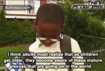 Thinhprogressi Think Adults Must Realize Thatas Childrenget Older, They Become Aware Of These Matureissues That Aregoing On In The World..Gif GIF - Thinhprogressi Think Adults Must Realize Thatas Childrenget Older They Become Aware Of These Matureissues That Aregoing On In The World. Head GIFs