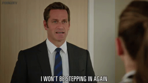 I Won'T Be Stepping In Again. GIF - Peter Hermann I Wont Be Stepping In Again Younger Tv GIFs