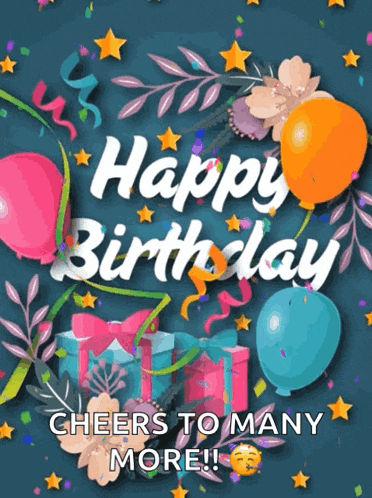a birthday card that says happy birthday cheers to many more on it