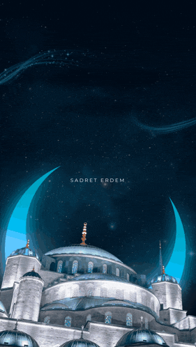a picture of a mosque with the words sadret erdem