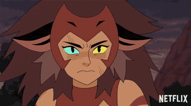 a close up of a cartoon character with a netflix logo in the corner