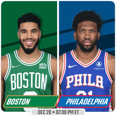 the boston celtics and philadelphia 76ers are playing on dec 20 at 7:30 pm et