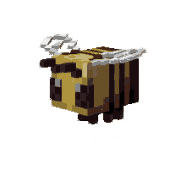a pixel art of a bee from minecraft