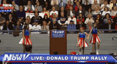 Donald Trump Rally Girls Dancing - Theme Song Anthem GIF - Donaldtrump Rally Girls GIFs