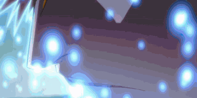 a purple background with a lot of blue dots