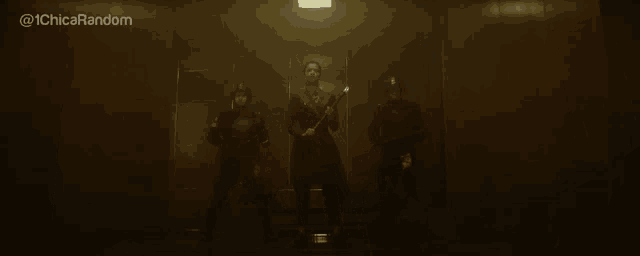 a man in a suit and tie is standing in an elevator and dancing .