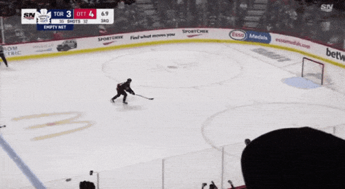 a hockey game between the toronto maple leafs and the ottawa senators