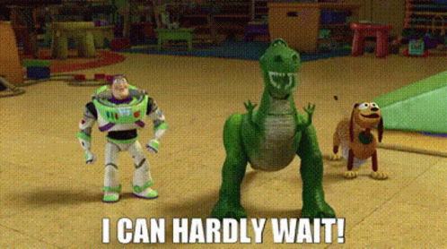 Toy Story Rex GIF - Toy Story Rex I Can Hardly Wait GIFs