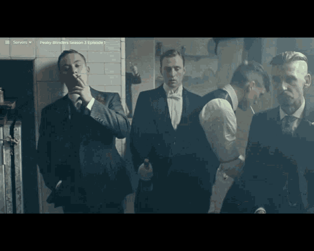 a screenshot of peaky blinders season 3 episode 1 is shown