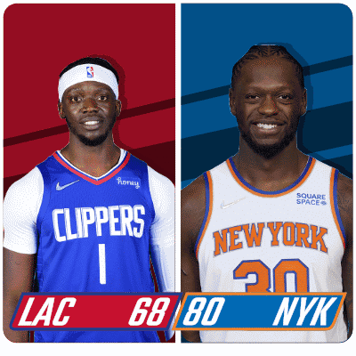 Los Angeles Clippers (68) Vs. New York Knicks (80) Third-fourth Period Break GIF - Nba Basketball Nba 2021 GIFs