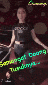 a pool table with the words semangat doong tusuknya
