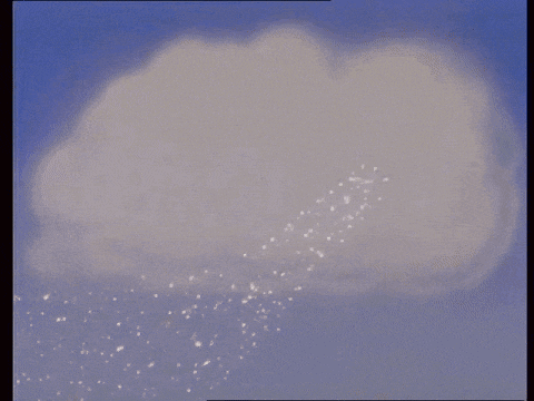 a cartoon character is flying through the air with sparkles on his wings