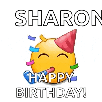 a happy birthday greeting card with a bunch of smiley faces and confetti .