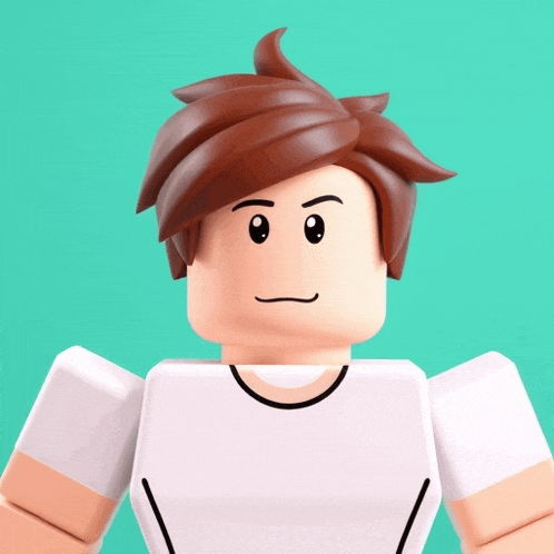 a cartoon character with a white shirt and brown hair