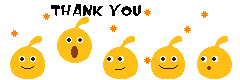 a thank you sign with a bunch of yellow faces
