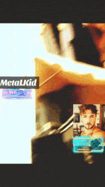 a metal kid advertisement with a picture of a man on the bottom