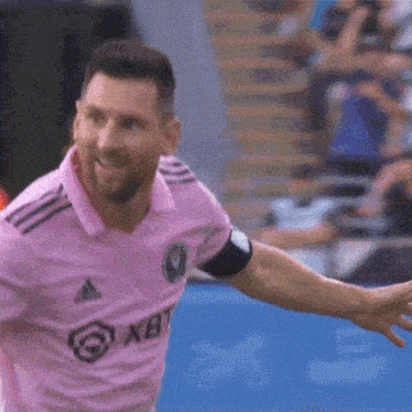 Running With Open Arms Lionel Messi GIF