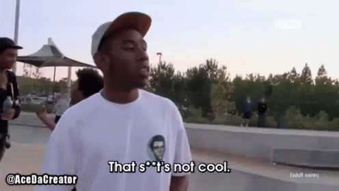 A Message To Donald Sterling GIF - Not Cool Tyler The Creator Disagree GIFs