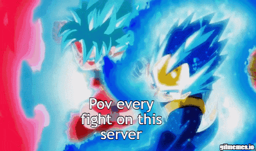 a gif that says pov every fight on this server on it