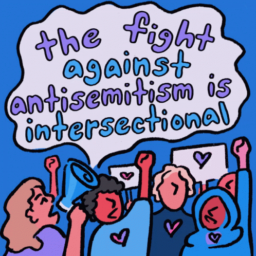 The Fight Against Antisemitism Is Intersectional Antisemitism GIF - The Fight Against Antisemitism Is Intersectional Antisemitism Protest GIFs