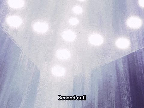 a purple background with the words second out