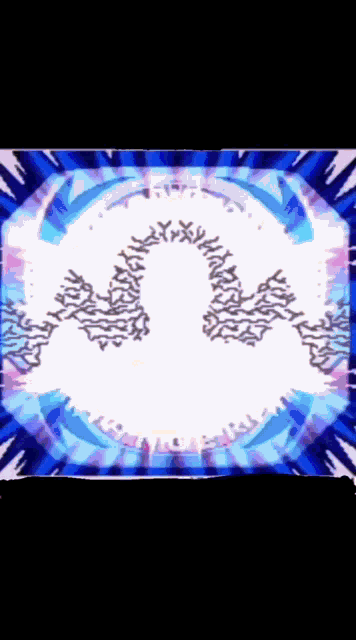 a drawing of a circle with a blue border