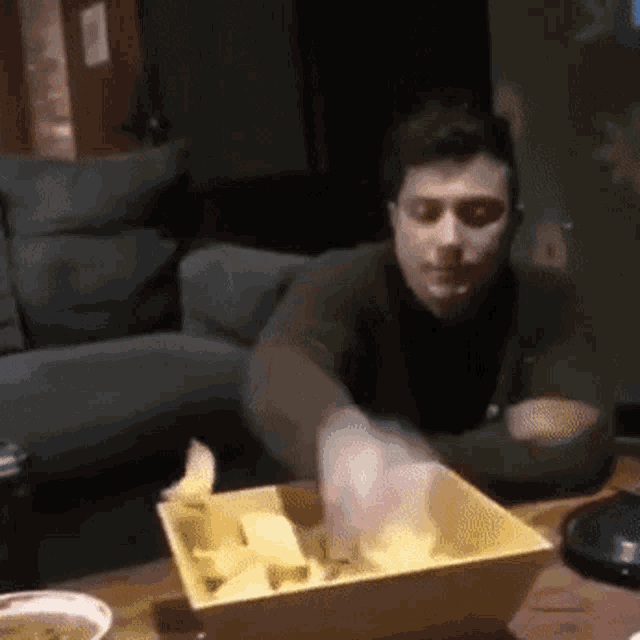 Frank Can I Get A Chip Throwing Chips GIF - Frank Can I Get A Chip Throwing Chips Throw Chip GIFs