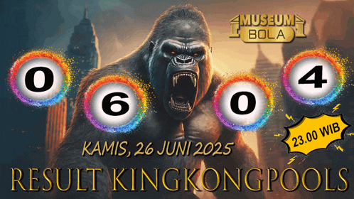 a poster for king kong pools shows a gorilla