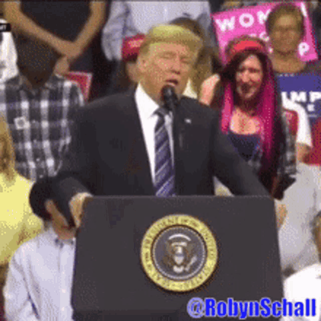 Robyn Schall Trump GIF - Robyn Schall Trump Rally GIFs