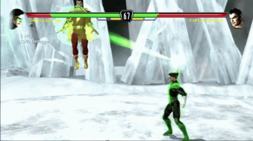 Green Lantern Shazam GIF - Green Lantern Shazam Fight GIFs
