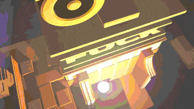 a pixelated image of the 20th century fox logo on a building
