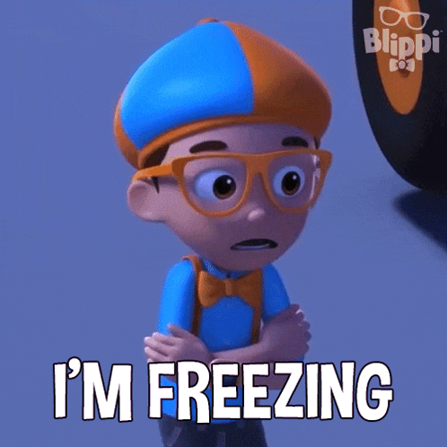 I'M Freezing Blippi GIF - I'M Freezing Blippi Blippi Wonders - Educational Cartoons For Kids GIFs