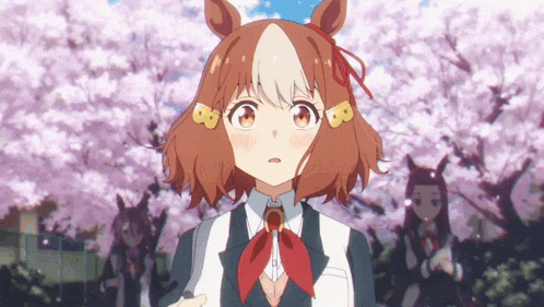 a girl with a horse 's head and ears is wearing a red bow tie