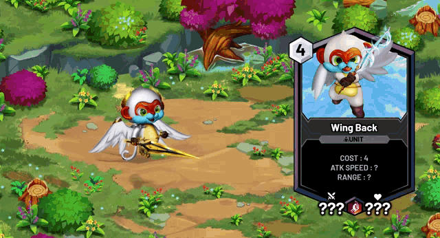 a card that says wing back on it in a game