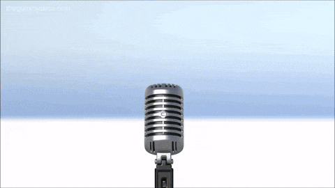 a microphone with the website thegummybear.com on the bottom