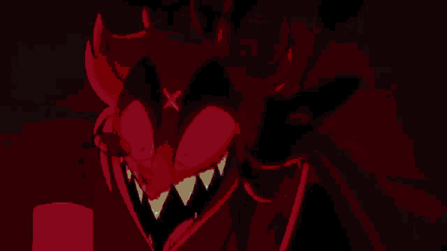 a blurry image of a cartoon character with a red collar