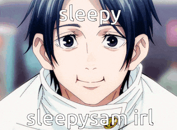 a close up of a person 's face with the words sleepy written on it