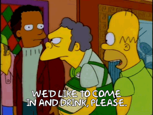 Come In Drink GIF - Come In Drink Simpsons GIFs
