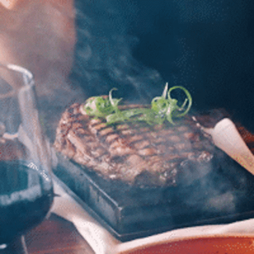 Elements Bar And Grill Elements Steak GIF - Elements Bar And Grill Elements Steak Steak On Stone GIFs