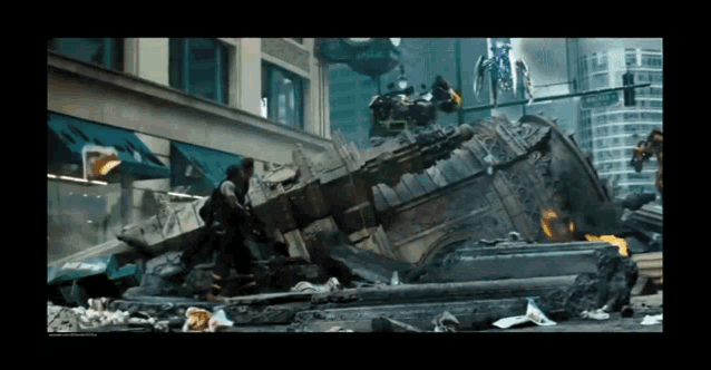 a scene from a movie with a sign that says ' east side ' on it