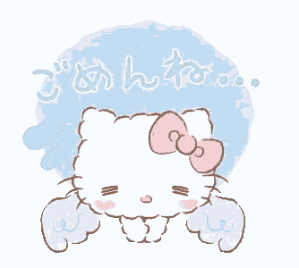 a drawing of hello kitty with a bow and wings