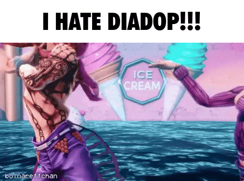 a cartoon character is standing in front of an ice cream cone