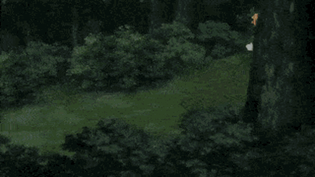 a girl is jumping over a log in the water