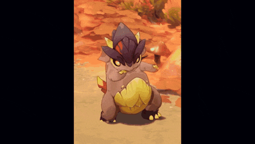 a picture of a monster with the name minguel written above it