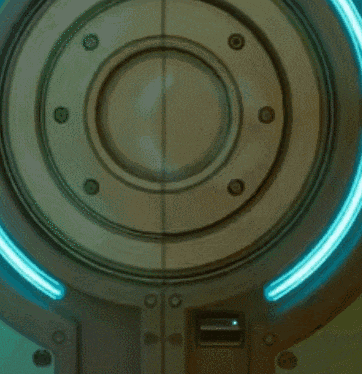 a person is standing in a room with a light on