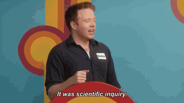 a man with a name tag that says ' brent ' on it