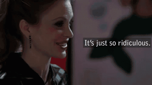 a woman is smiling with the words " it 's just so ridiculous " below her