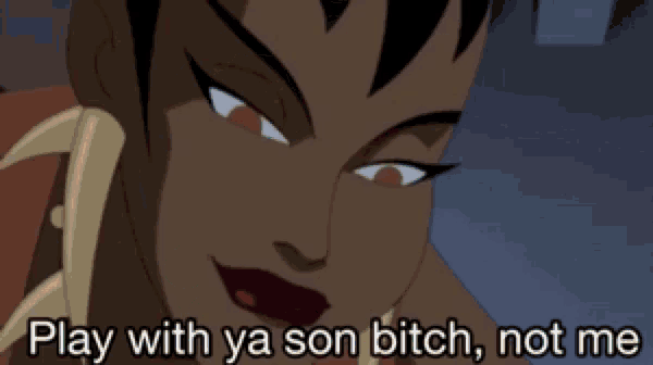 two cartoon characters , wonder woman and mera , are standing next to each other and holding hands .