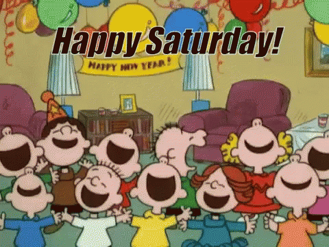 Happy Saturday Charlie Brown GIF - Happy Saturday Charlie Brown Party Hard GIFs